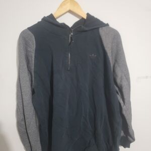 Adidas Black Jacket with Blue Accents